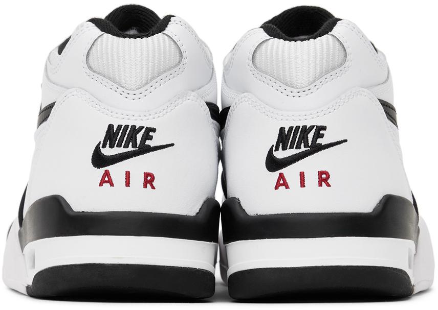 NIKE Kids White & Black Air Flight 89 Big Kids Sneakers