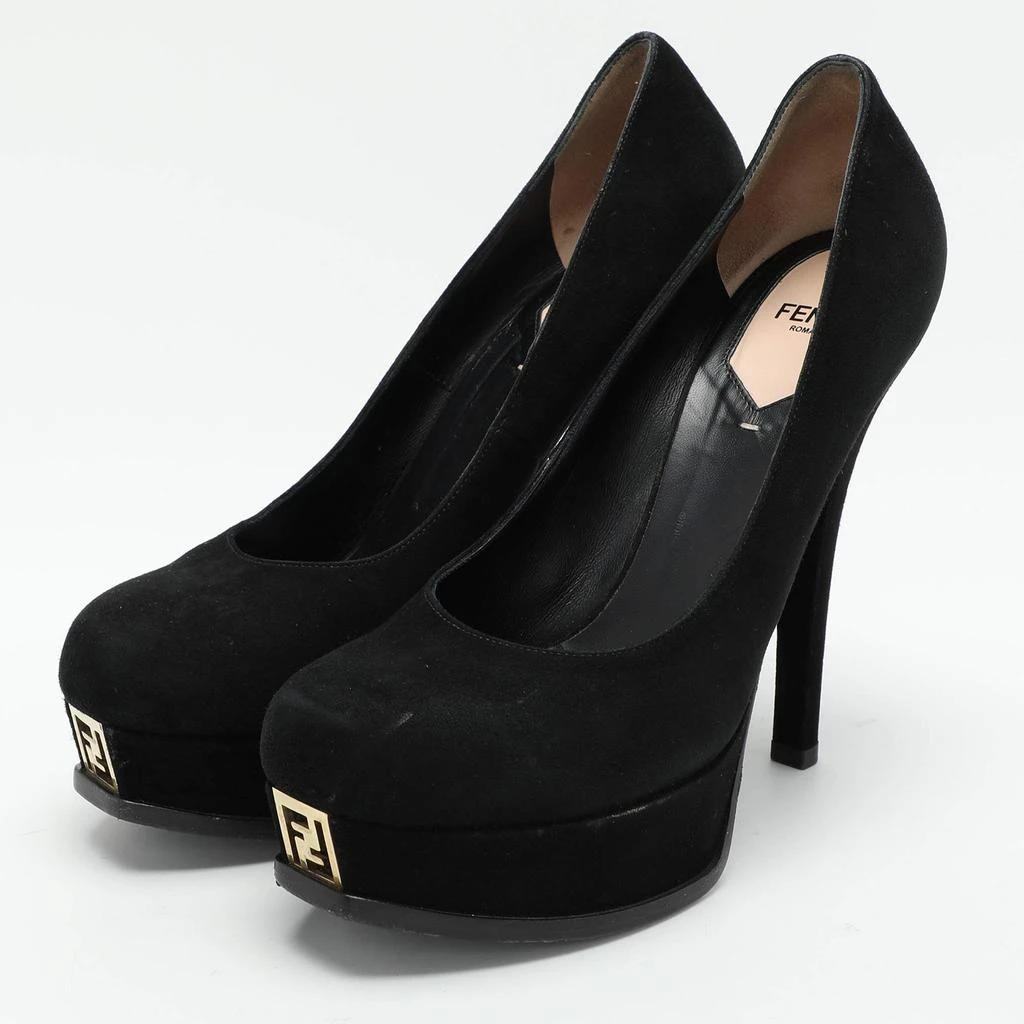 Fendi Fendi Black Suede Fendista Platform Pumps Size 39 2