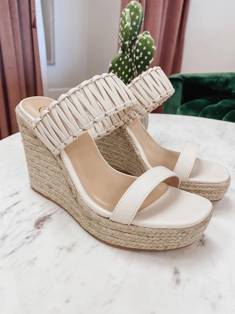 CCOCCI Women's The Tulum Wedge In Bone 5