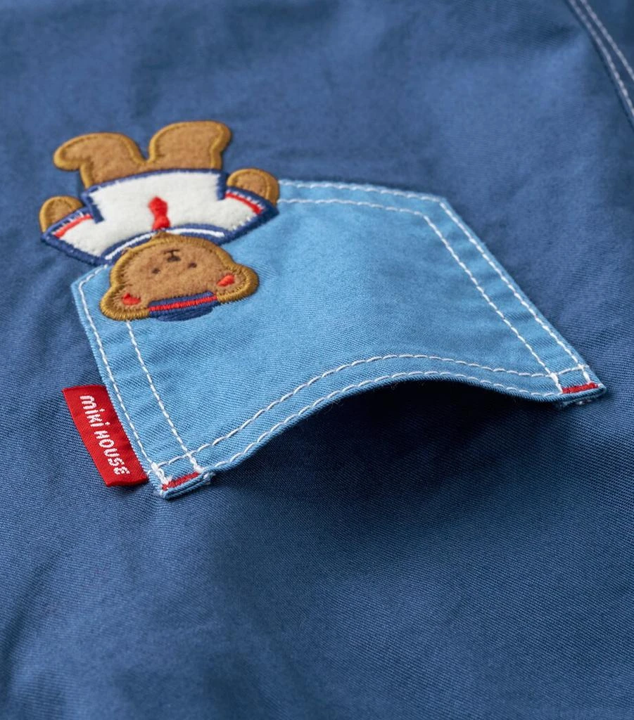 Miki House Cotton Embroidered Dungarees (6-36 Months) 6