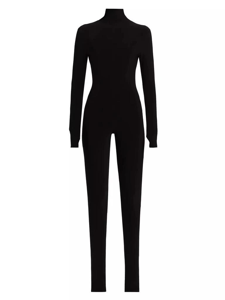 Norma Kamali Turtleneck Long-Sleeve Catsuit 1