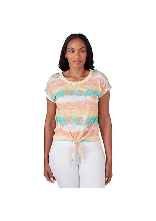 Hearts of Palm Of Palm Sol Mates Printed T Sleeve Top 1