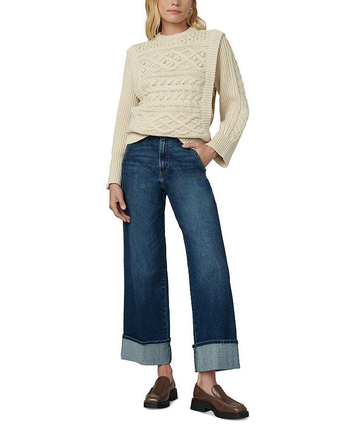 Joe's Jeans The Trixie High Rise Wide Cuff Trouser Jeans in Double Down