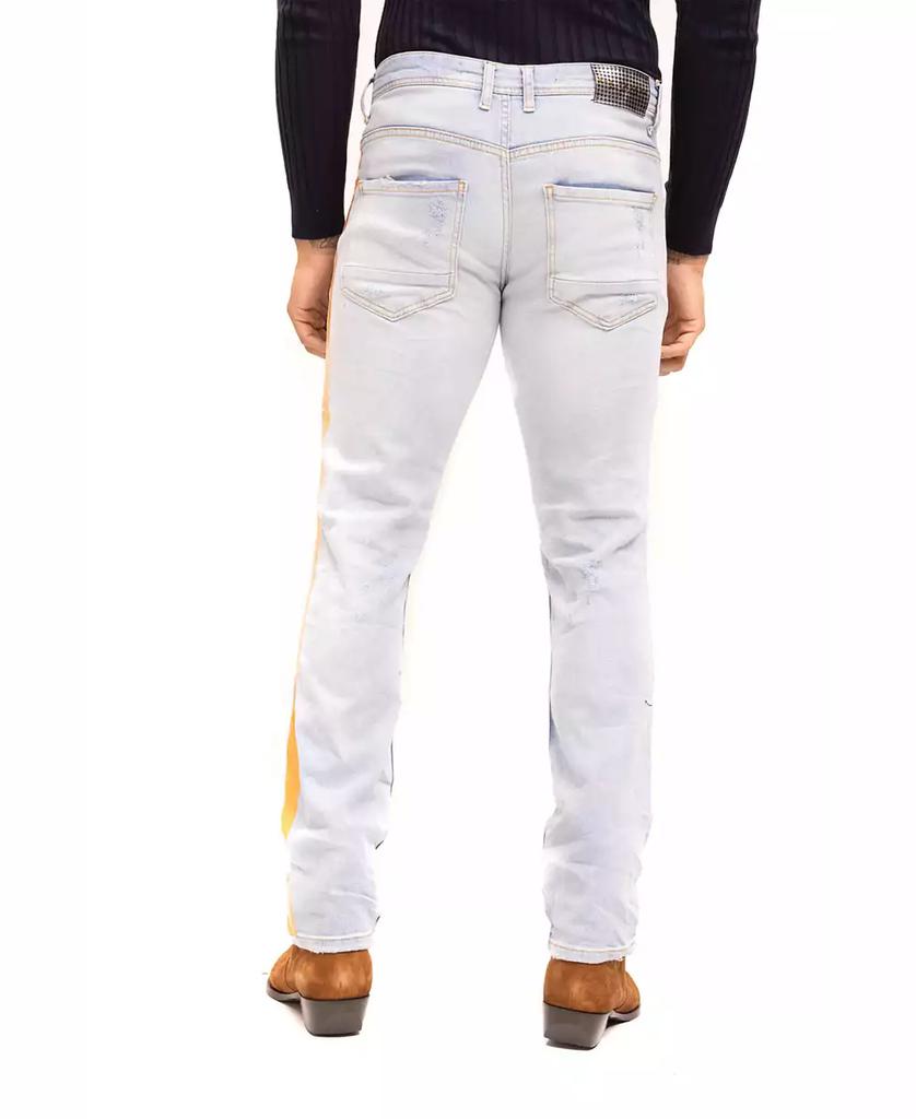 RON TOMSON Men's Modern Splattered Stripe Jeans