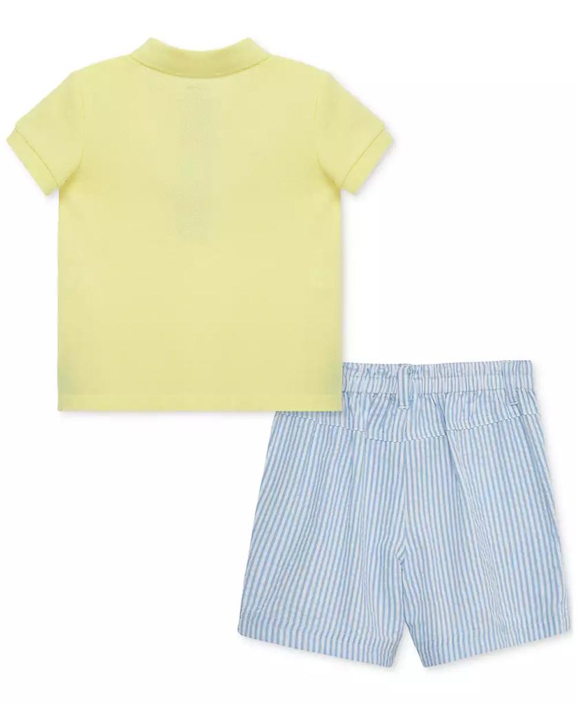 Little Me Baby Boys 2-Pc. Cotton Anchor Polo Shirt & Shorts Set