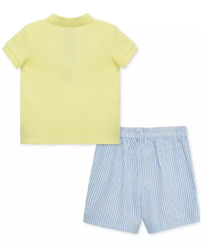 Little Me Baby Boys 2-Pc. Cotton Anchor Polo Shirt & Shorts Set 2