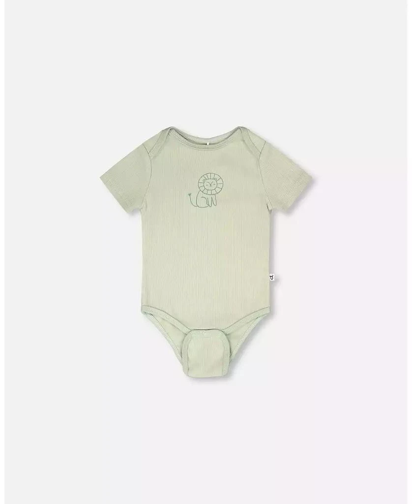 Deux par Deux Baby Boys Evolutive Jersey Onesie Sage Green 2