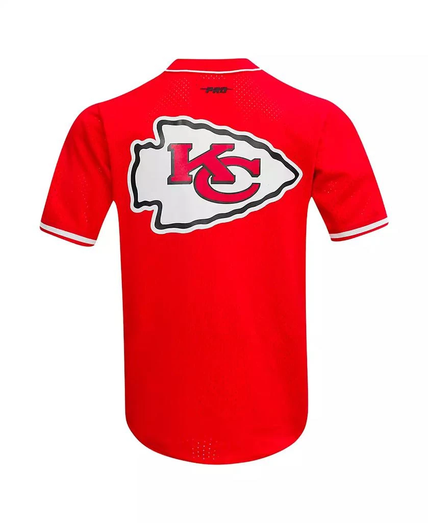 Pro Standard Men's Travis Kelce Red Kansas City Chiefs Mesh Button-Up Baseball Jersey 5