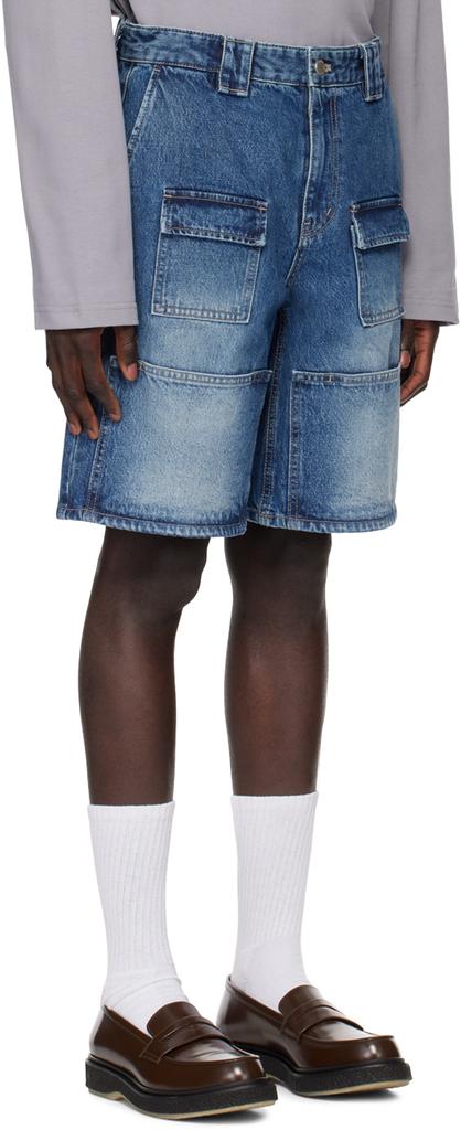 Solid Homme Blue Pocket Denim Shorts