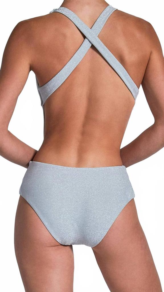 Devon Windsor Cora One Piece Swimsuit In Silver Shimmer