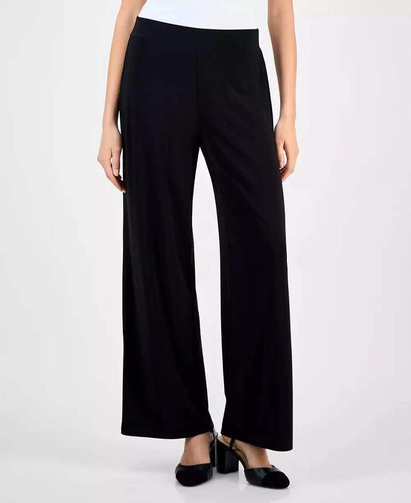 Kasper Women's Mid-Rise Wide-Leg Pull-On Pants 3