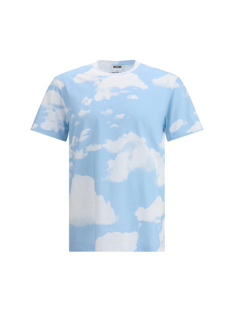 Moschino Moschino Cloud Printed Crewneck T-Shirt - T-Shirts