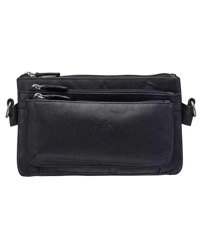 Mancini Leather Goods Men's Multi-Function Waist Bag 1