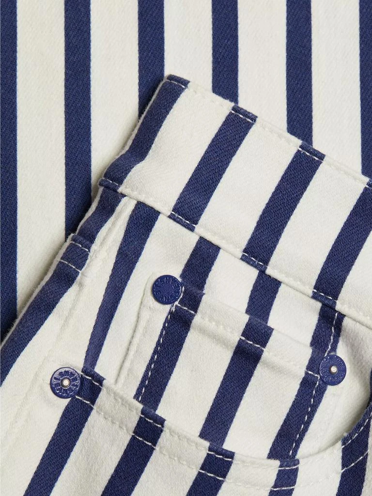 Alice + Olivia Keira Mid-Rise Striped Stretch Boot-Cut Jeans 7