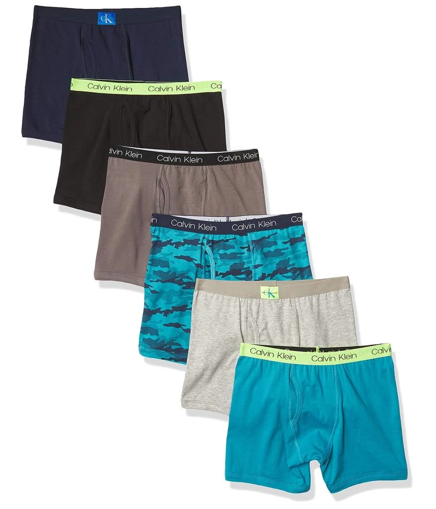 Calvin Klein Boys Underwear Cotton Boxer Briefs, 6 Pack