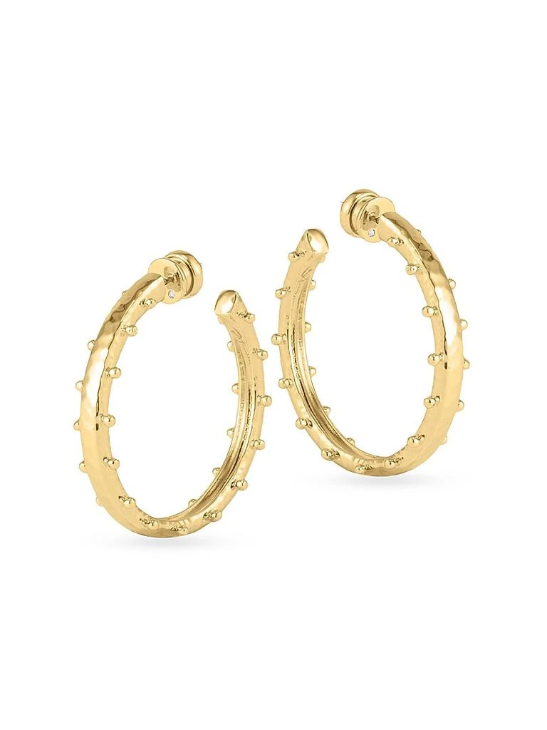 Anabel Aram Milos 18K-Gold-Plated Medium Studded Hoop Earrings