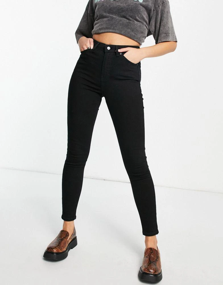 Topshop Topshop Jamie jeans in pure black  3