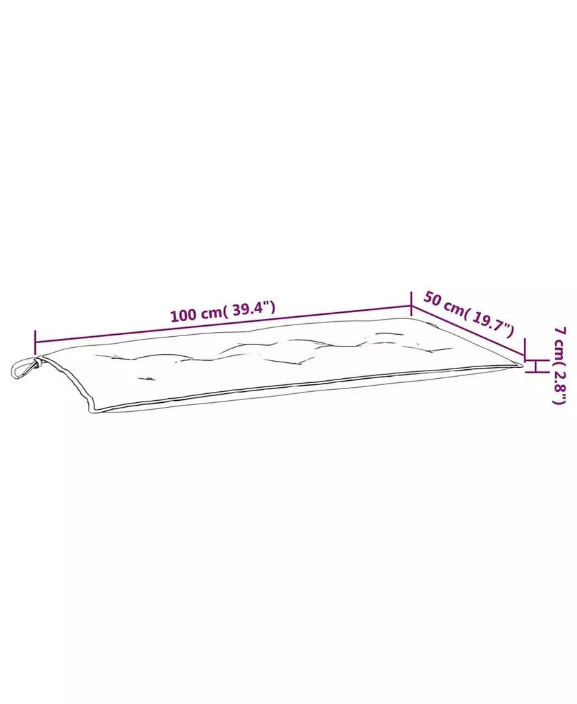 vidaXL Garden Bench Cushion Light Blue 39.4"x19.7"x2.8" Oxford Fabric 4