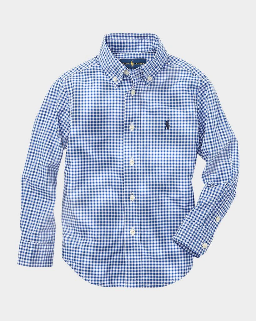 Ralph Lauren Poplin Woven Gingham Sport Shirt, Size 2-7