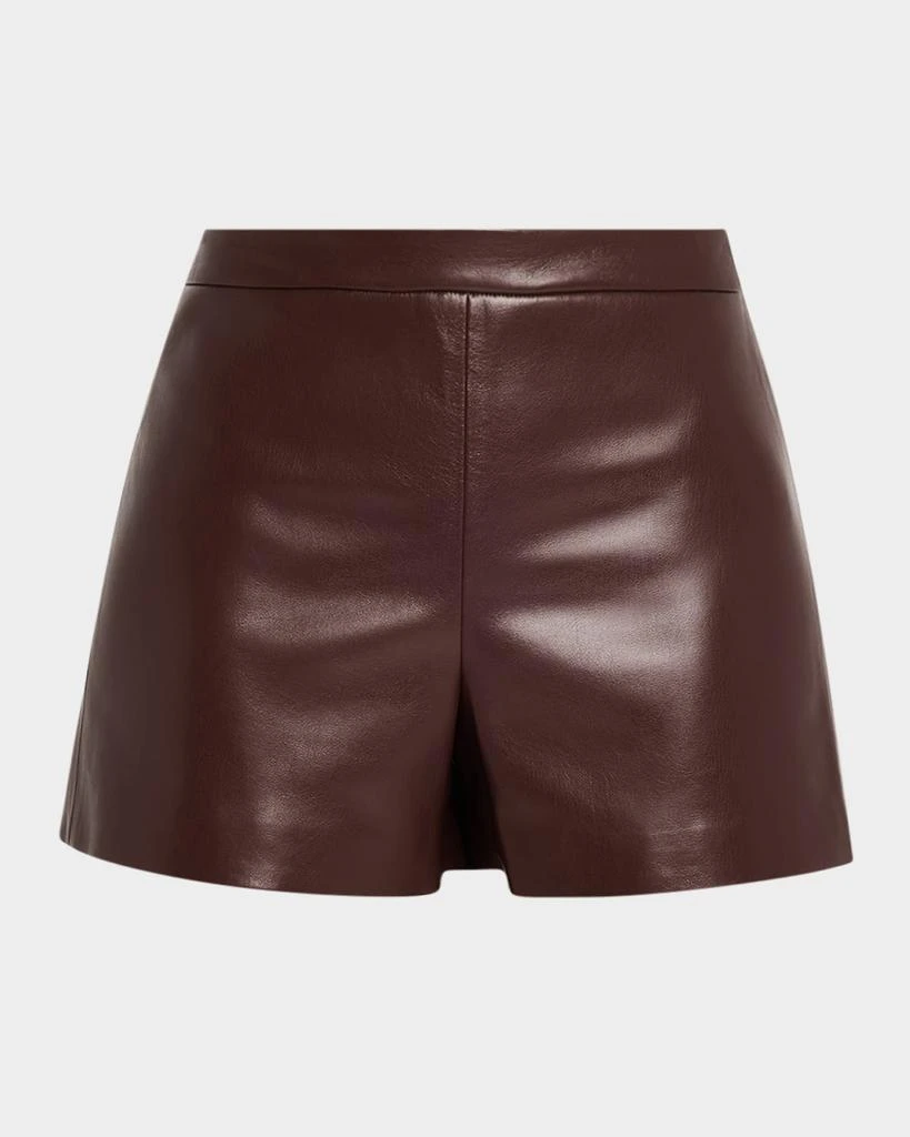 Alice + Olivia Hera High-Rise Vegan Leather Shorts 1