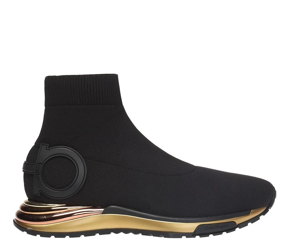 Salvatore Ferragamo Ladies Gancini Sock Sneakers