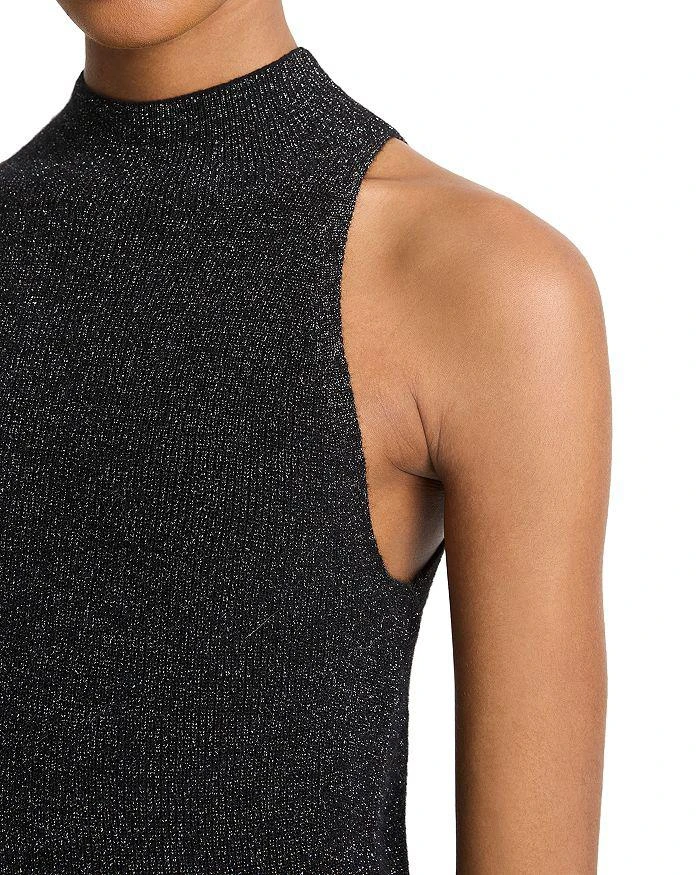 Vince Metallic Mock Neck Tank Top 5