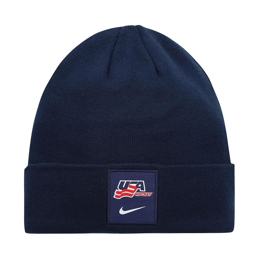 Nike Men's Navy USA Hockey Logo Cuffed Knit Hat