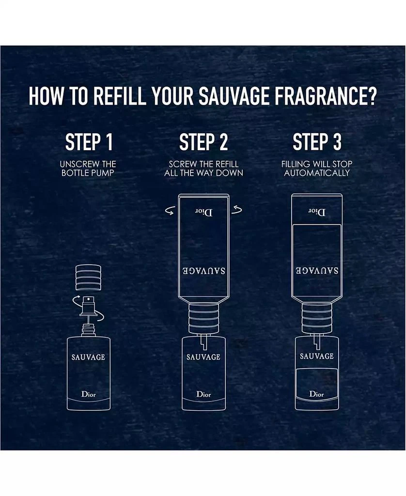 Dior Men's Sauvage Parfum Refill, 10 oz. 2