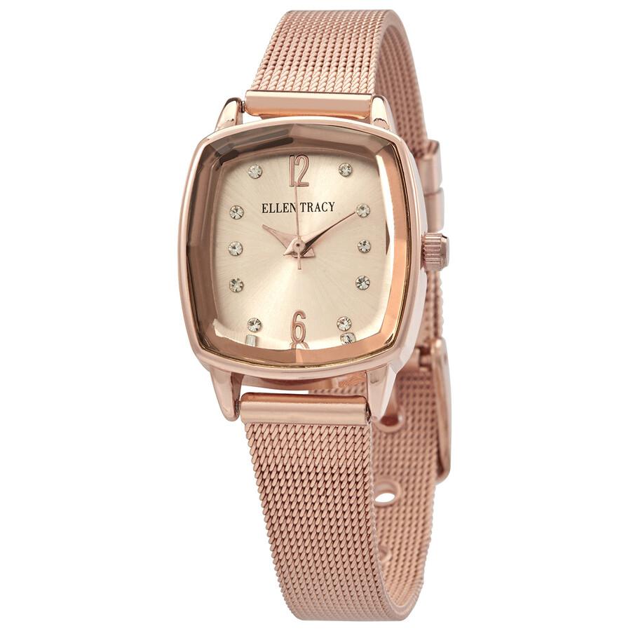 Ellen Tracy Quartz Rose Dial Ladies Watch ET5188RG