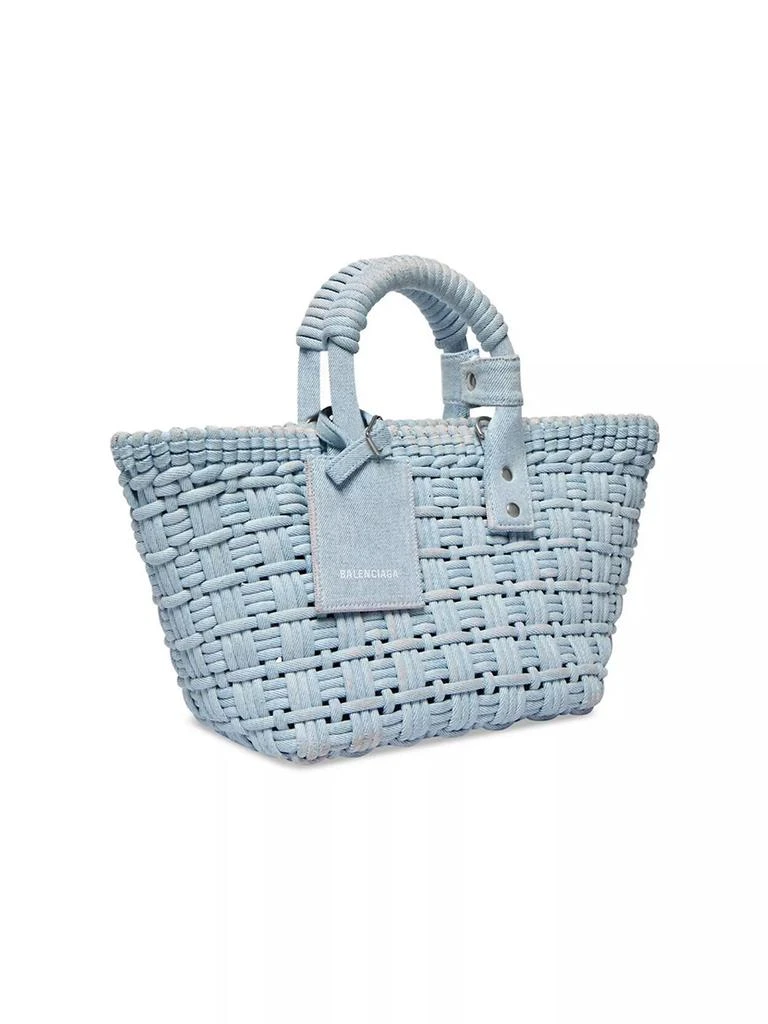 Balenciaga Bistro XS Basket Bag with Strap Denim 4