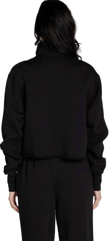 Les Tien Les Tien - Haley Crop Half Zip Pullover Sweater