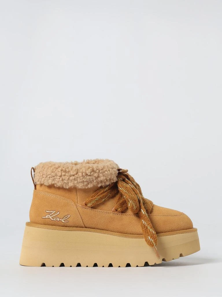 Karl Lagerfeld Paris Camel Suede Boots Karl Lagerfeld Paris Men main image 2