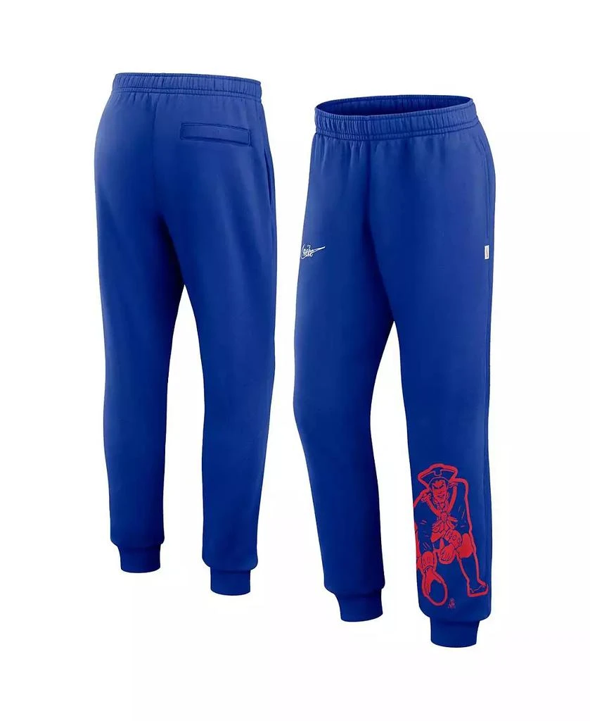 NIKE Men's Royal Distressed New England Patriots Logo Crop Joggers 1