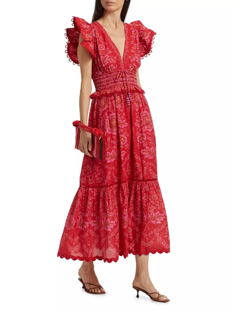 Farm Rio Olivia Printed Cotton Maxi Dress 2