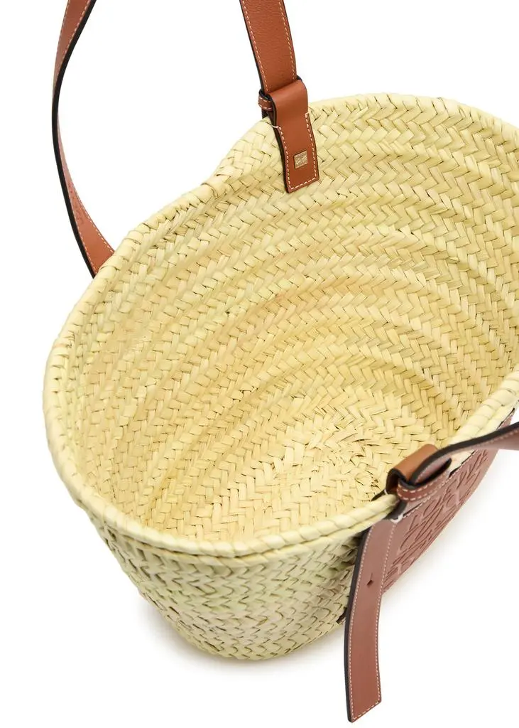 Loewe Medium sand raffia basket bag 4