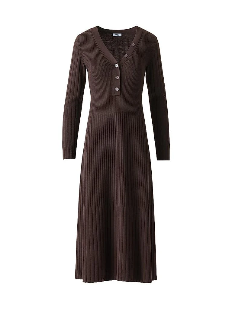 strapless open back dress Beige Ribbed Knit Patchwork Printed Belted A-line Dress – Unique Oils
