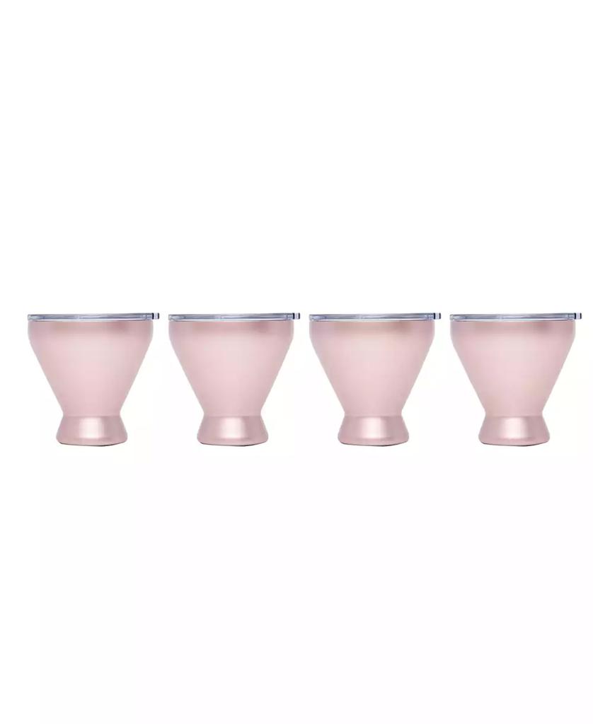 Cambridge Silversmiths 11 Oz Insulated Brushed Pink All Purpose Cocktail Tumblers, Set of 4