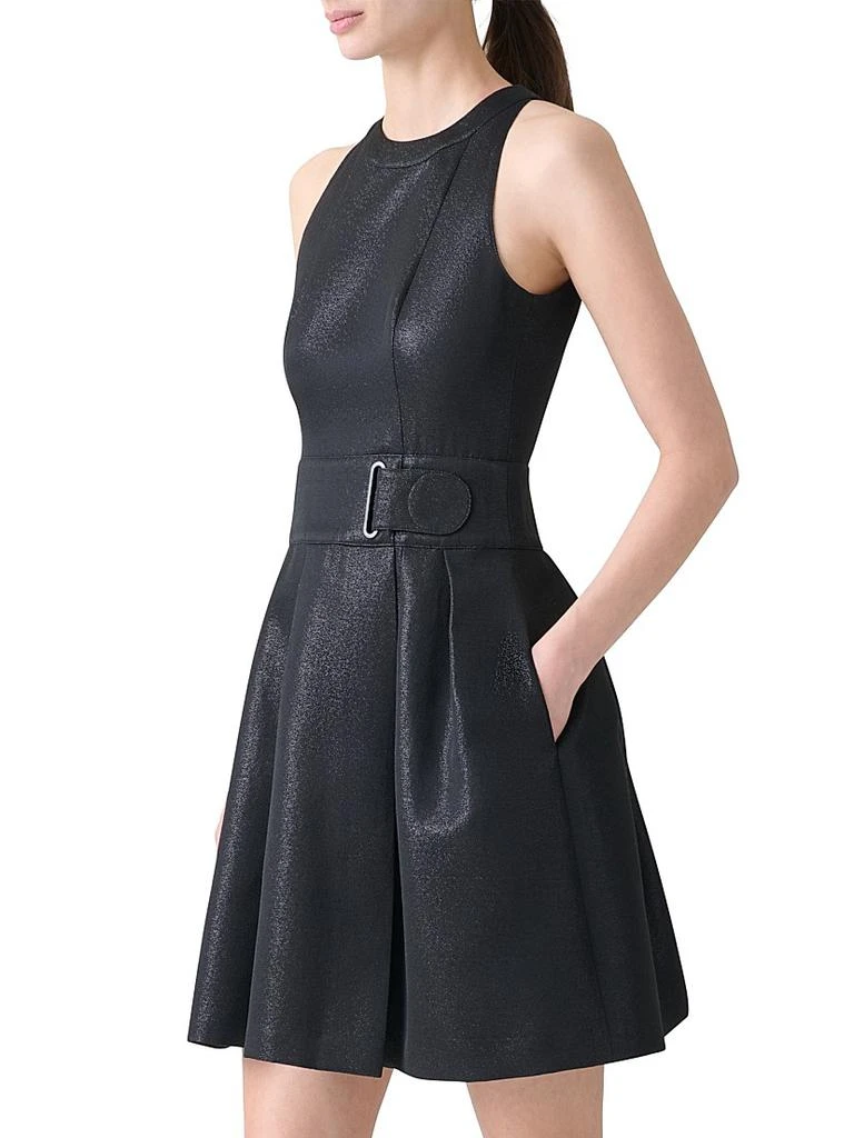 Akris Metallic A-Line Minidress 4