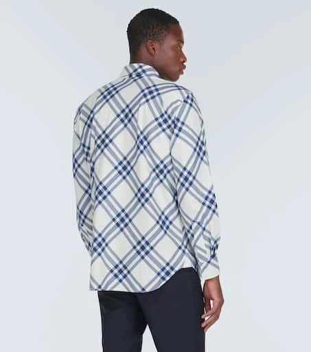 Burberry Checked cotton flannel shirt 4