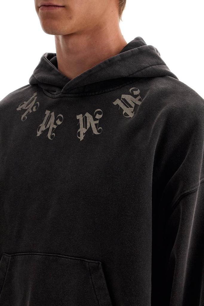 【Palm Angels】PA MONOGRAM STATEMNT HOODY/BLACK 要在庫確認 Palm Angels Statement Monogram Hooded Sweatshirt - Hoodies