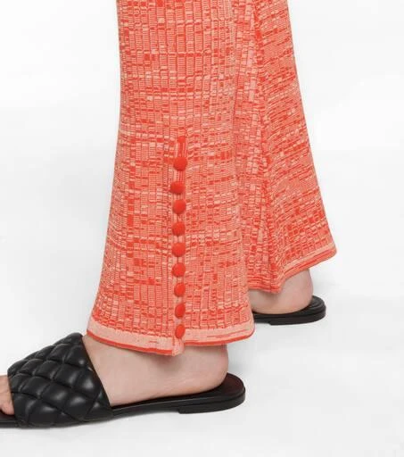 Live The Process Marl ribbed-knit flared pants 5