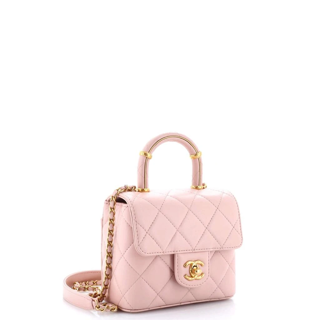 Chanel Crush Top Handle Flap Bag Quilted Lambskin Mini 2
