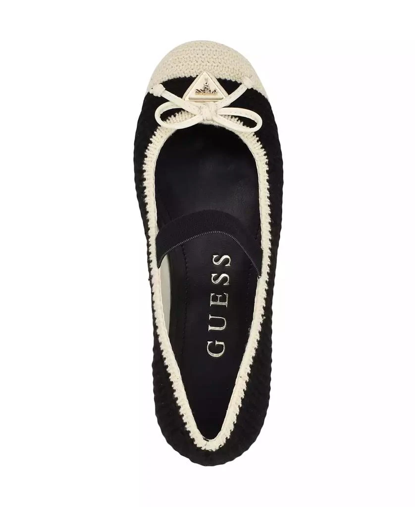 GUESS Women's Maysa Crochet Knit Mary Jane Flats 4