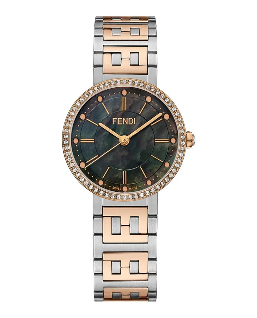 Shop My Way 28MM Stainless Steel, Mother Of Pearl & 0.21 TCW  display picture 1