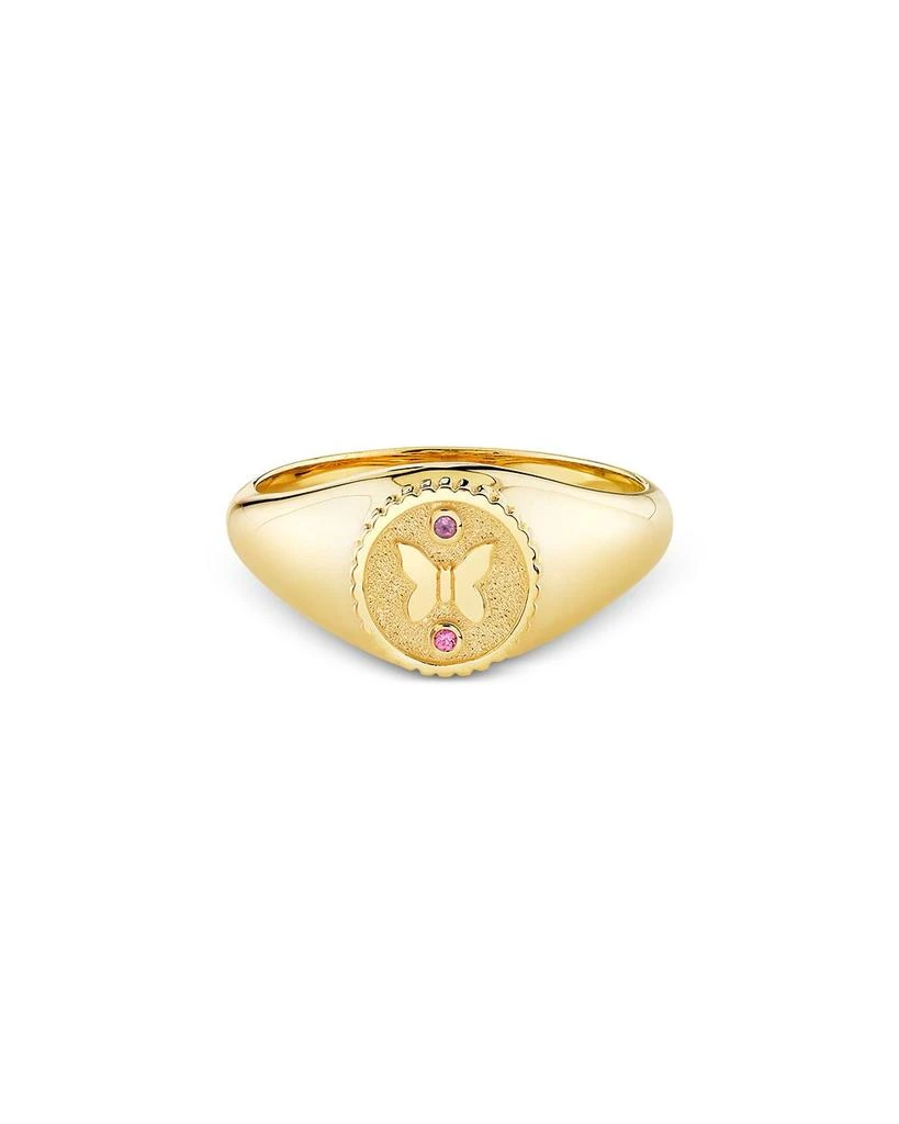 Sydney Evan Wicked x Sydney Evan 14K Yellow Gold Glinda Signet Ring 2