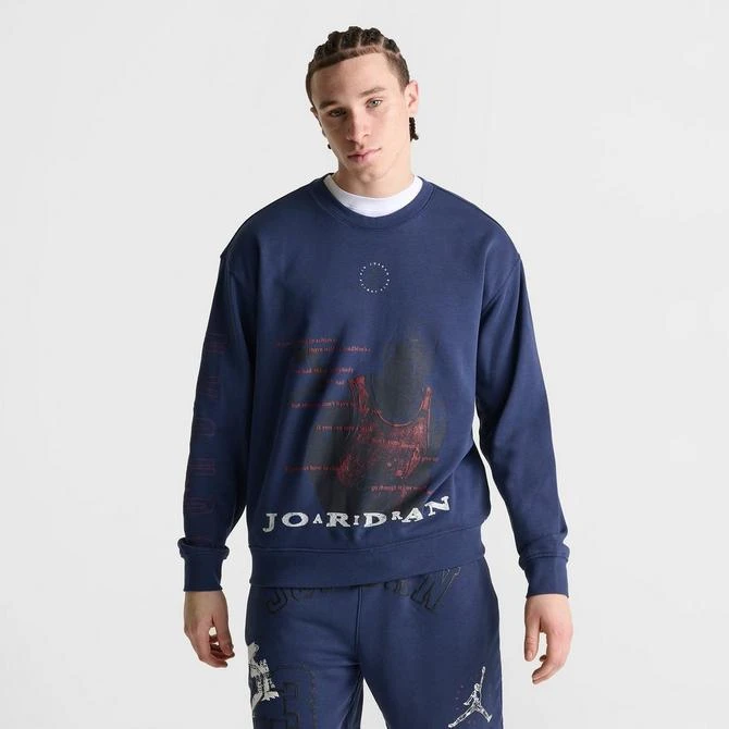 Jordan Men's Jordan Essentials Flight Club Graphic Loopback Fleece Crewneck Sweatshirt 3