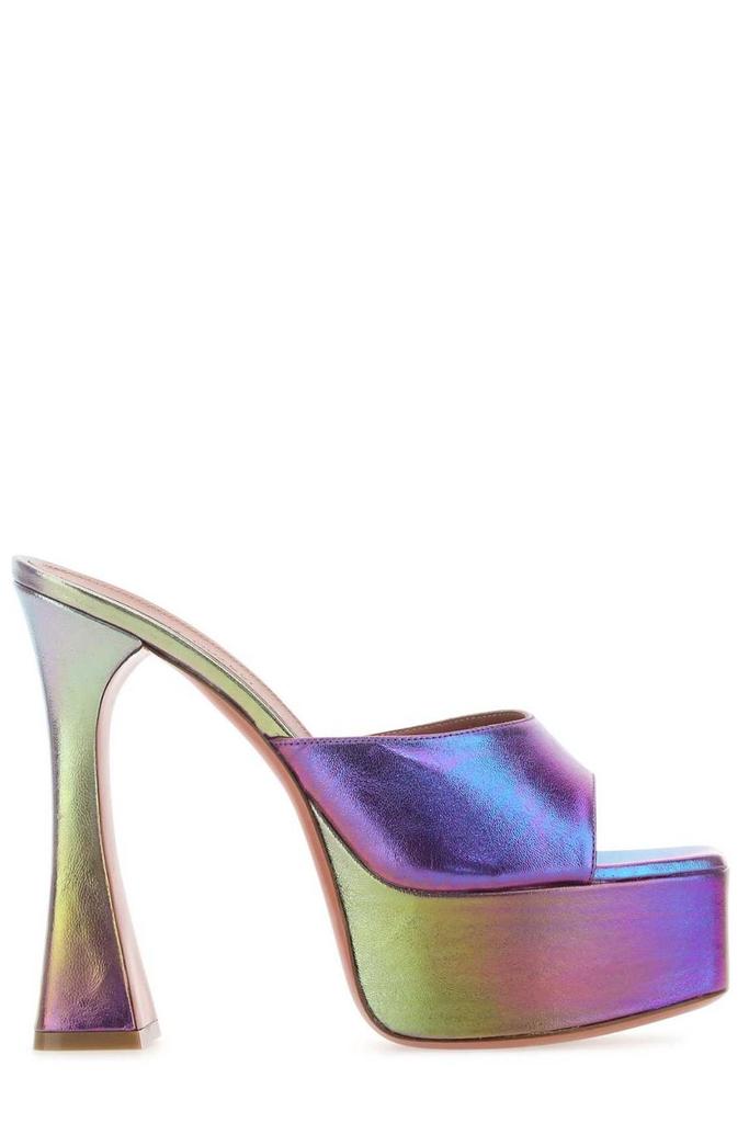 Stuart Weitzman MULTICOLOR LEATHER MIAMI SOHIGH 145 MULES