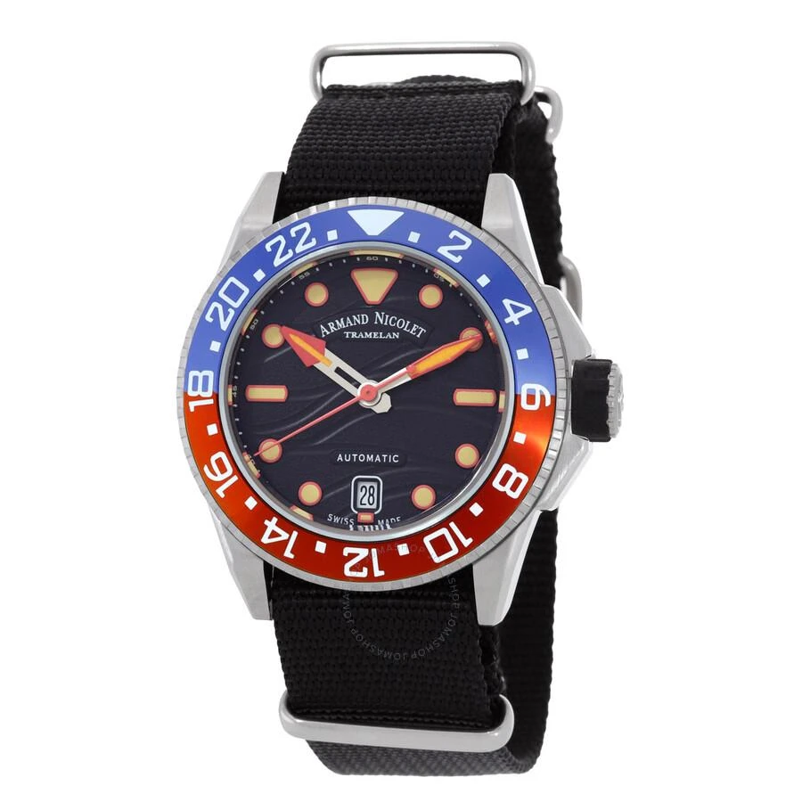 Armand Nicolet JSH GMT Automatic Black Dial Men's Watch A487RGN-NO-BN22481AANN 1