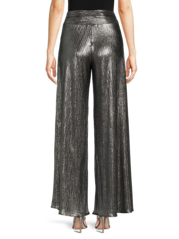 Renee C. Metallic Wide Leg Pants 2