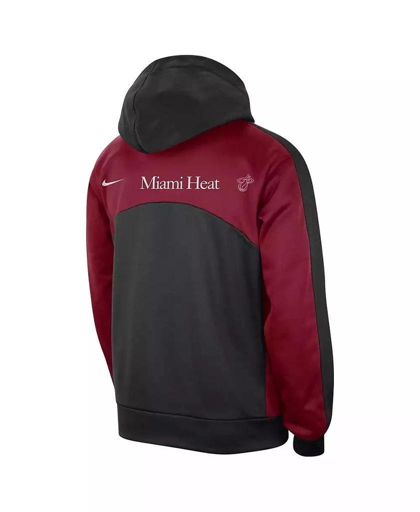NIKE Men's Black, Red Miami Heat Authentic Starting Five Force Performance Pullover Hoodie 2